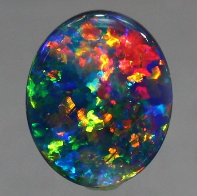 天然ブラックオパール 1.87ct 【パーフェクト美遊色】 黒生地ネオン