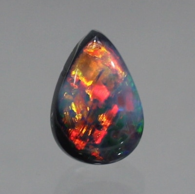 天然ブラックオパール 0.73ct 【レッドマルチ遊色】