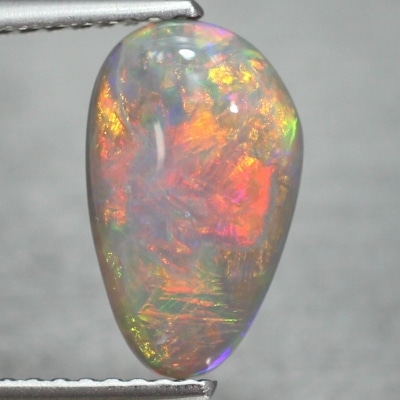 天然オパール 1.61ct 【オレンジレッド遊色】 ライトニングリッジ