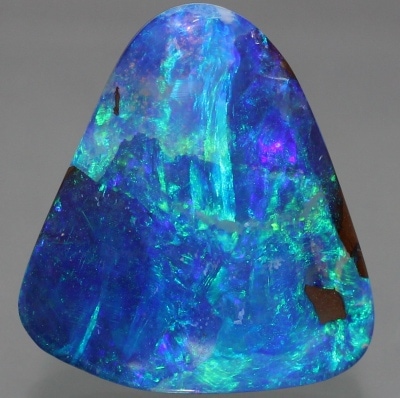 天然ボルダーオパール 12.44ct 【オーシャンブルー遊色】