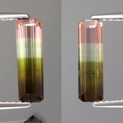 天然トルマリン 1.78ct/2P 【トリカラー】 ペアルース