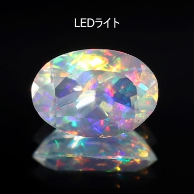 宝石ルース 『このファセットカットオパール特別です！』天然オパール1.080ソ付 メキシコ産オパール（ファセットカット） 0.187ctルース
