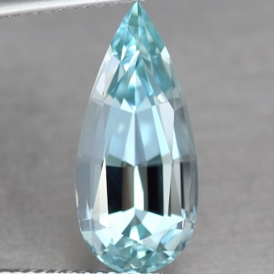 天然アクアマリン 5.91cｔ 【ペアシェイプミラーカット】 高品質 ブラジル