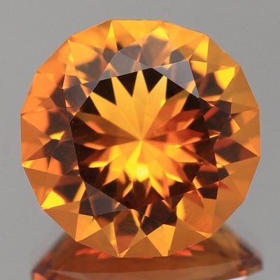 天然シトリン 3.14ct 【ラウンドカスタム】 ブラジル