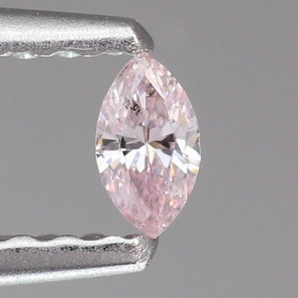 天然ダイヤモンド 0.057ct 【FANCY LIGHT PURPLISH PINK】 中宝ソ付