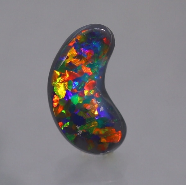 天然ブラックオパール 0.73ct 【レッド美遊色】 　　