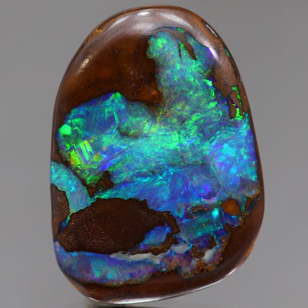 天然ボルダーオパール 18.52ct 【海底洞窟】 ブルーグリーン遊色
