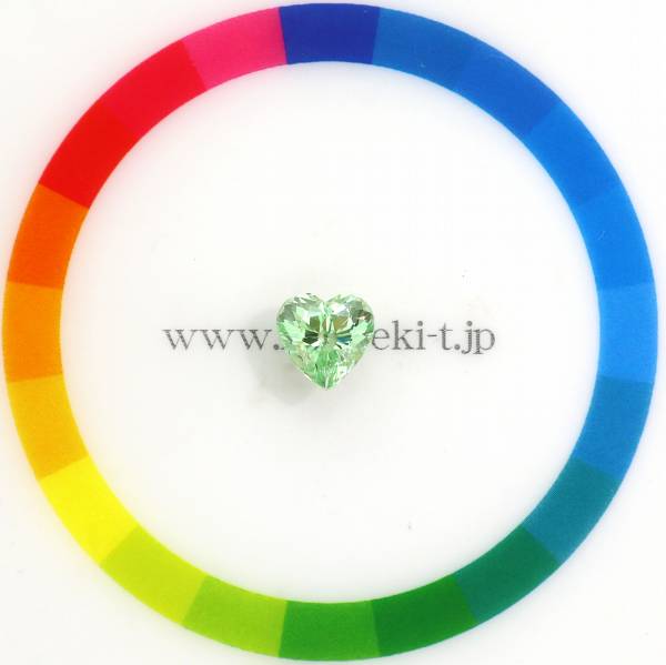 天然ミントガーネット 1.60ct 【UV蛍光 メレラニ】 ハート