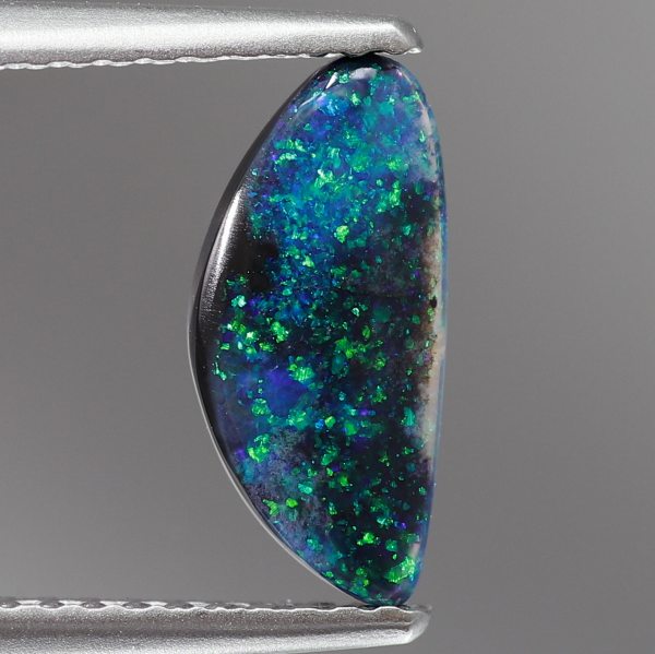 天然ブラックオパール 0.63ct 【ブルー＆グリーン】 ライトニングリッジ