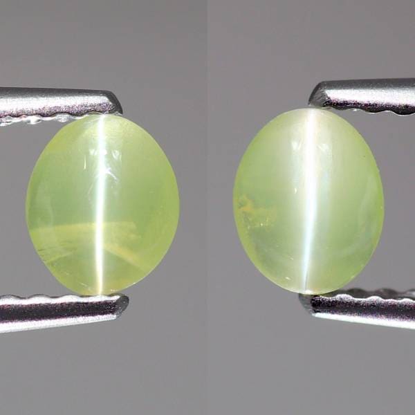 天然クリソベリルキャッツアイ 0.84ct/2P 【ペア】