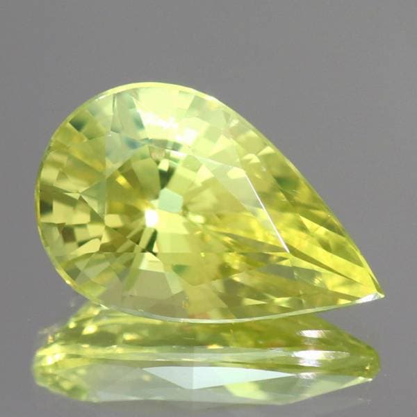 天然クリソベリル 1.99ct 【イエロー】 ペアシェイプ