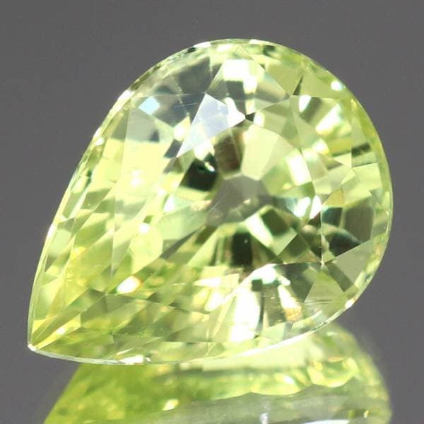 天然クリソベリル 2.91ct 【イエロー】 ペアシェイプ