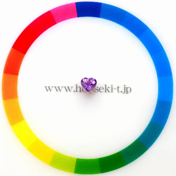 天然サファイア0.43ct【バイオレットパープル】ハートシェイプ 天然サファイア0.43ct【バイオレットパープル】ハートシェイプ