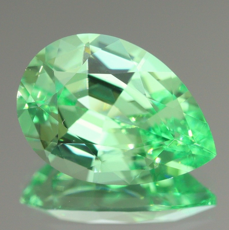 天然ミントガーネット 1.17ct 【Pearfect Gem】　ジェム品質　強輝