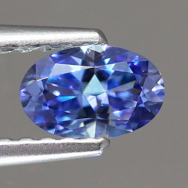天然ベニトアイト 0.42ct 【煌めく美発色ブルー】 オーバル