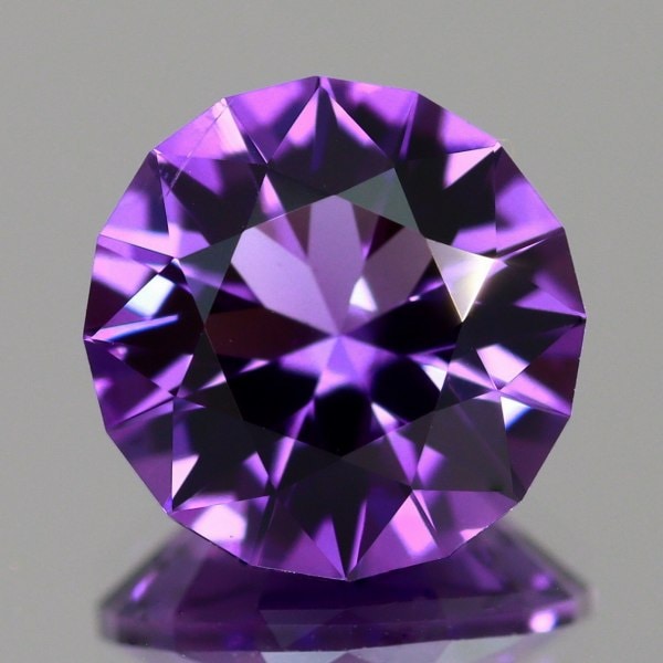 天然アメシスト 1.02ct 【煌く紫】 ラウンドカスタム