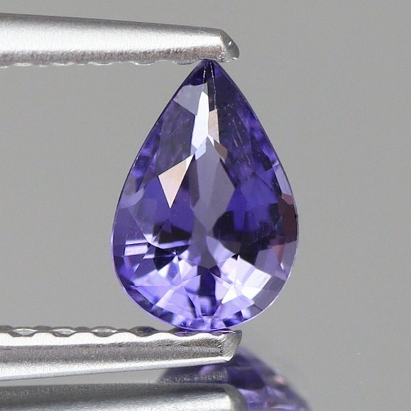 天然スカポライト 0.33ct 【バイオレット】 ペアシェイプカット