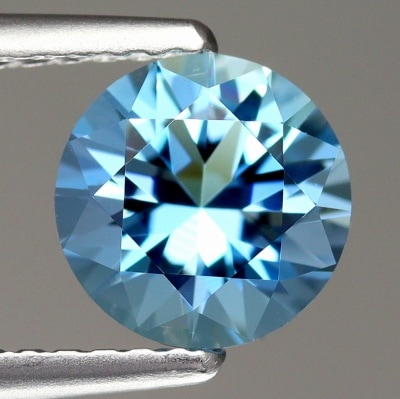 アクアマリン　40g 天然アクアマリン 1.00ct 【サンタマリア】 ラウンド 高品質