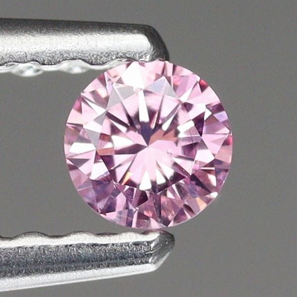 天然ピンクダイヤモンド 0.095ct 【FANCY INTESE PURPLISH PINK SI2】 中宝研ソ付