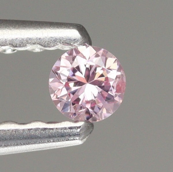 天然ピンクダイヤモンド 0.051ct 【FANCY PURPLISH PINK SI2】 中宝研ソ付