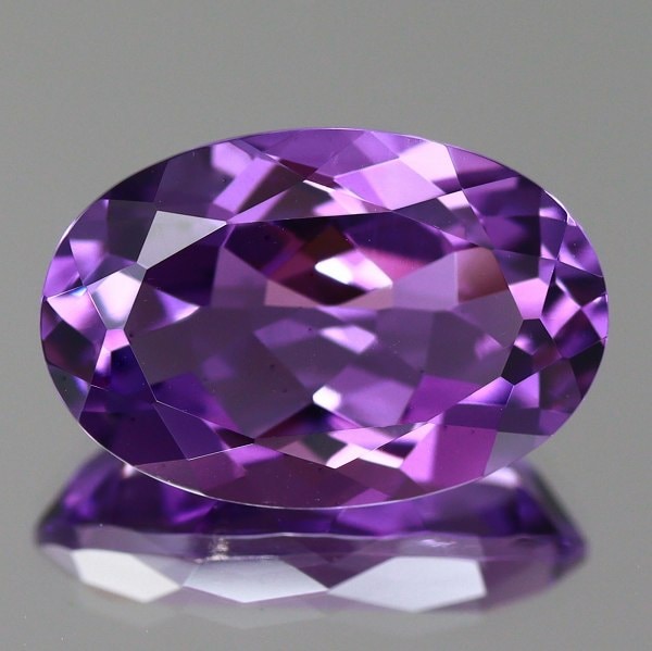 天然アメシスト 12×8mm  【オーバル】