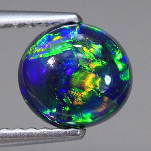 天然ブラックオパール 1.13ct 【ネオングリーン&黒生地】 高品質