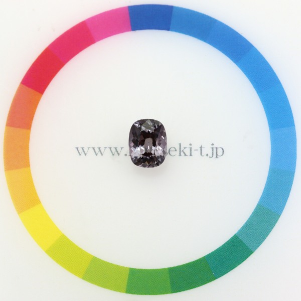 天然スピネル 1.58ct 【グレイッシュパープル】 輝き