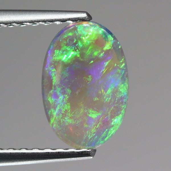 天然オパール 0.74ct 【グリーン遊色】 ライトニングリッジ産