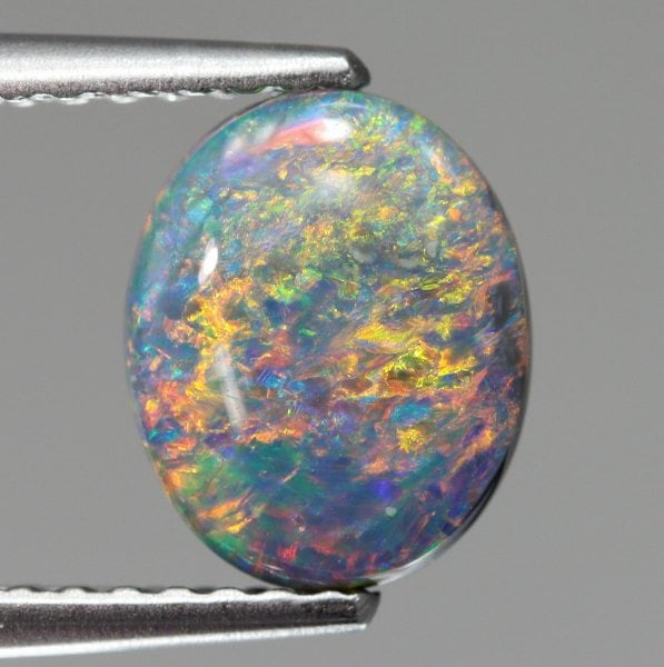 天然ブラックオパール 1.40ct 【オレンジマルチ美遊色】 ライトニングリッジ