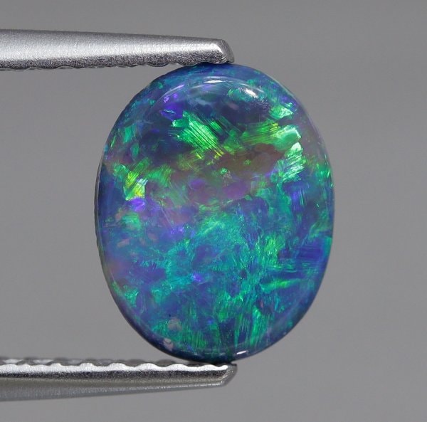 天然ブラックオパール 0.70ct 【ブルーグリーン】 ライトニングリッジ