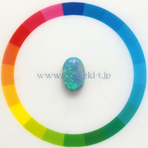 天然ブラックオパール 2.15ct 【ブルーグリーン】 ライトニング 天然ブラックオパール 2.15ct 【ブルーグリーン】 ライトニング