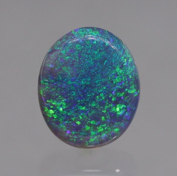 天然ブラックオパール 0.74ct 【ブルーグリーン】