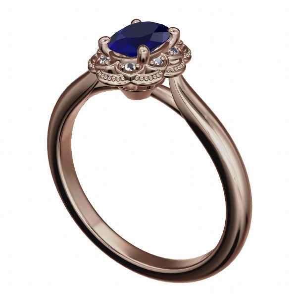 特品！0.78ct サファイア ダイヤモンド Pt900 プラチナ リング 鑑別