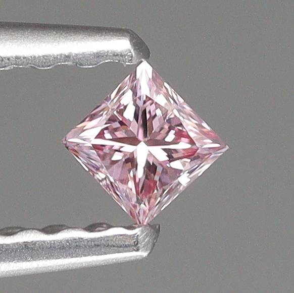 天然ダイヤモンド 0.100ct 【FANCY INTENSE PINK】 中宝研鑑定書付◇CM