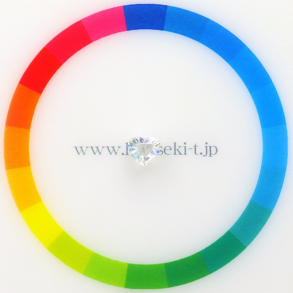 天然アンデシンラブラドライト 0.40ct 【レインボー】 ハートシェイプ