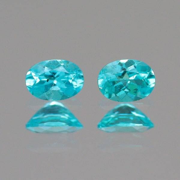 天然パライバトルマリン 0.04ct/2Ｐ 【ブラジル】 ペア オーバル
