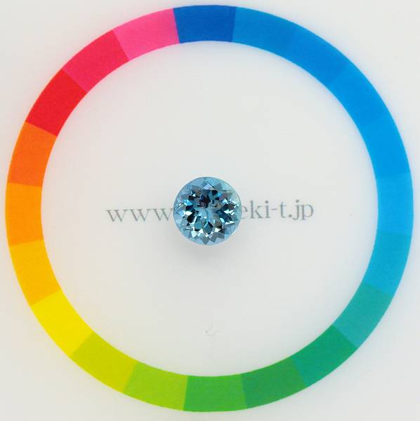 天然アクアマリン 1.76ct 【サンタマリアカラー】 8mmラウンド