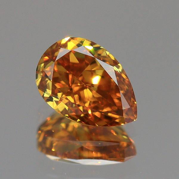 天然ダイヤモンド 0.302ct 【FANCY DEEP YELLOW ORANGE】 中宝ソ付 ◇コレマ品