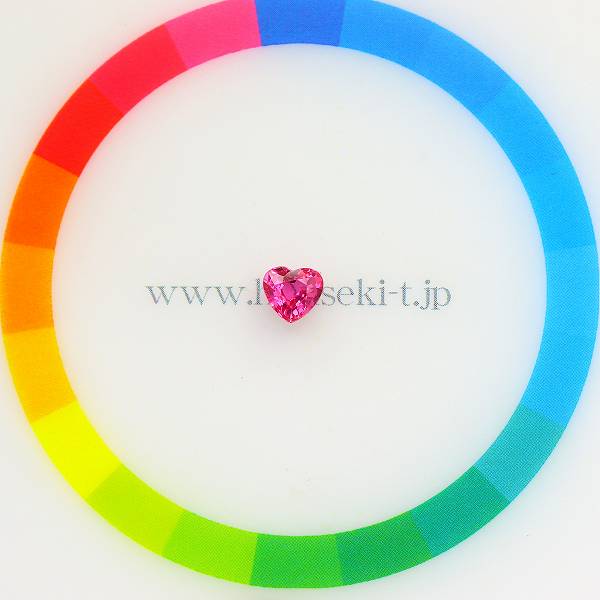 天然ピンクサファイア 0.48ct 【ビビットピンク】 ハート