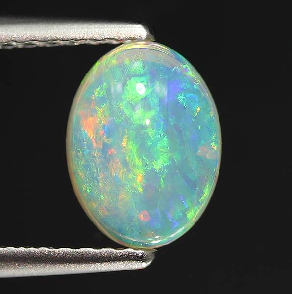 天然ホワイトオパール 1.02ct 【クリアなブルーグリーン！】 クーパー