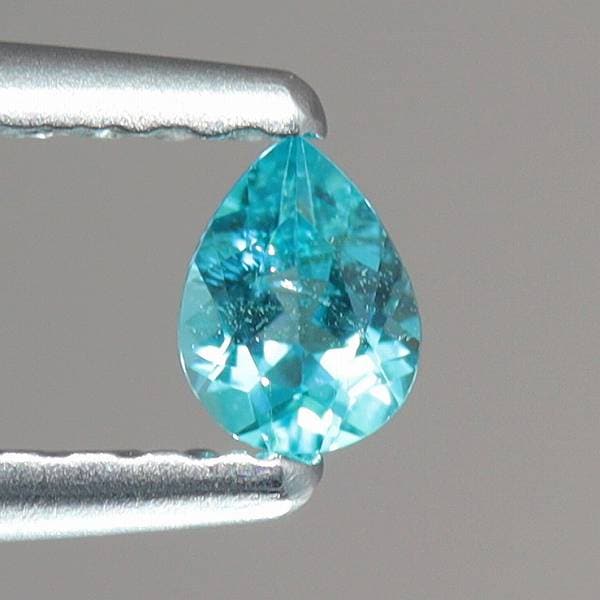 天然パライバトルマリン 0.10ct 【ブラジル】 ペアシェイプ