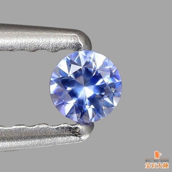 天然ベニトアイト 0.08ct 【ライトブルー】 ラウンド