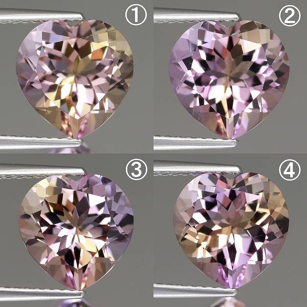 天然アメトリン 10ｍｍ 【ハート】 ワンランクアップの輝き