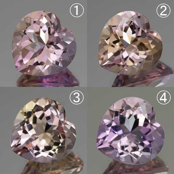 天然アメトリン 10mm 【ハート】