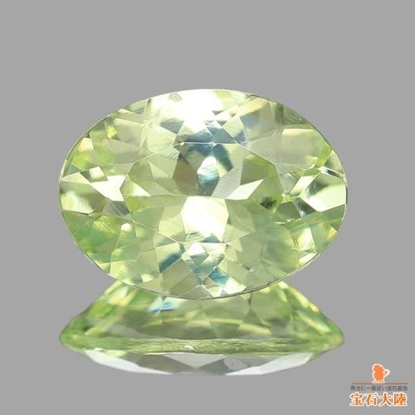 天然クリソベリル 0.85ct 【アップルグリーン】 オーバル