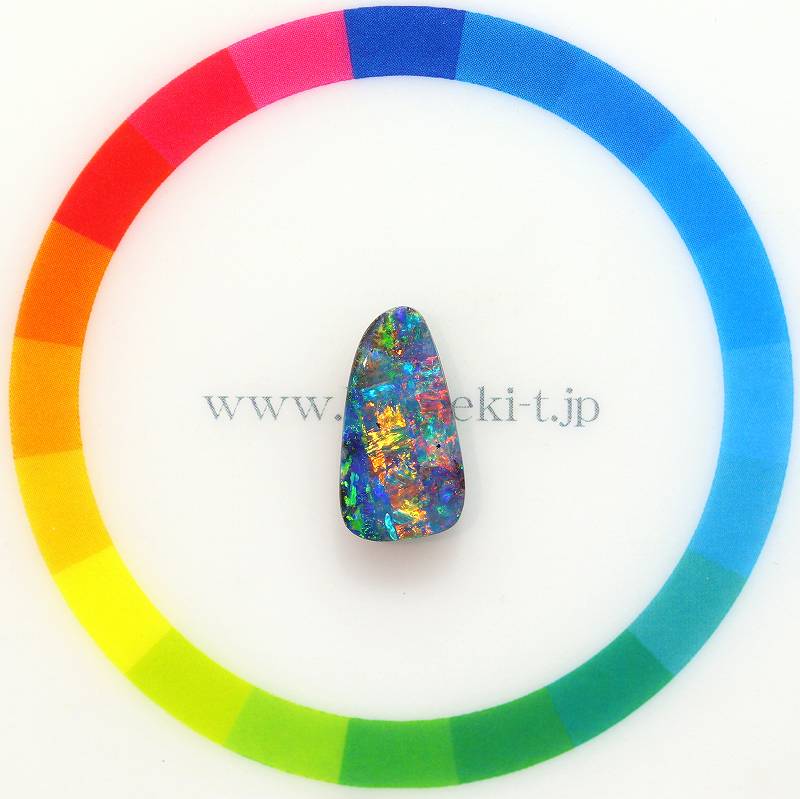 天然ボルダーオパール 2.67ct 【魅力的すぎる自然の芸術】 美品