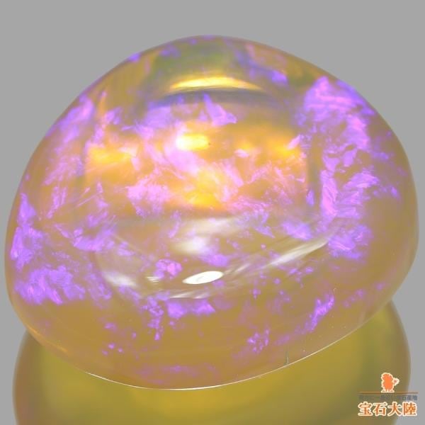 天然オパール 36.66ct 【大粒パープル遊色】 独創的