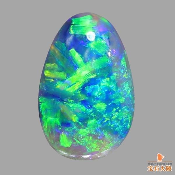 天然ブラックオパール 1.60ct 【Beautiful Neon Green】 ライトニングリッジ