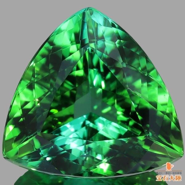 天然トルマリン 8.08ct 【マルチグリーン】 大粒トリリアント 日独ミニ 