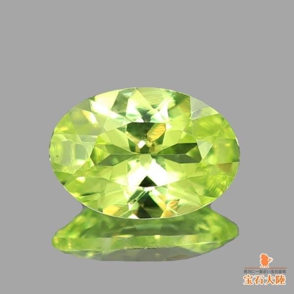 天然クリソベリル 0.48ct 【パロットイエロー】 オーバル